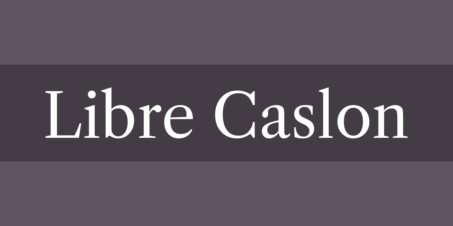 Beispiel einer Libre Caslon Text Bold-Schriftart